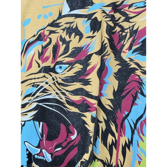 Victorious T-shirt Tiger Paint Drips Black Large - Picture 2 of 8